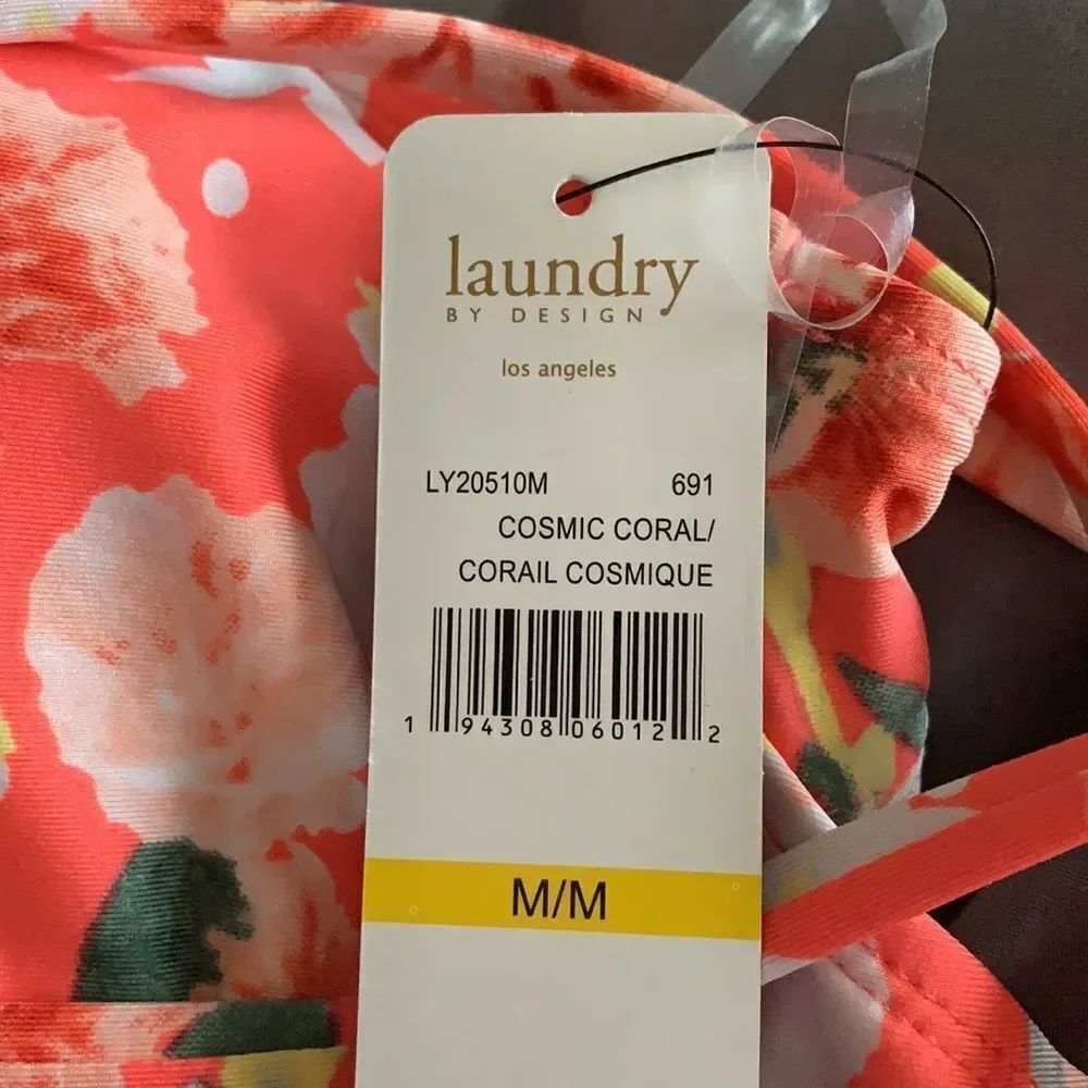 Laundry by Design Flowerpot Dotty Dot swimsuit. M